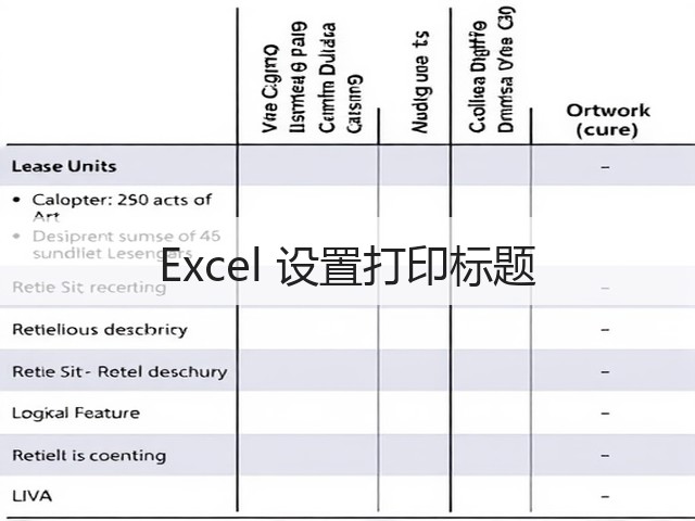 Excel 设置打印标题(图2) Excel 设置打印标题(图2)