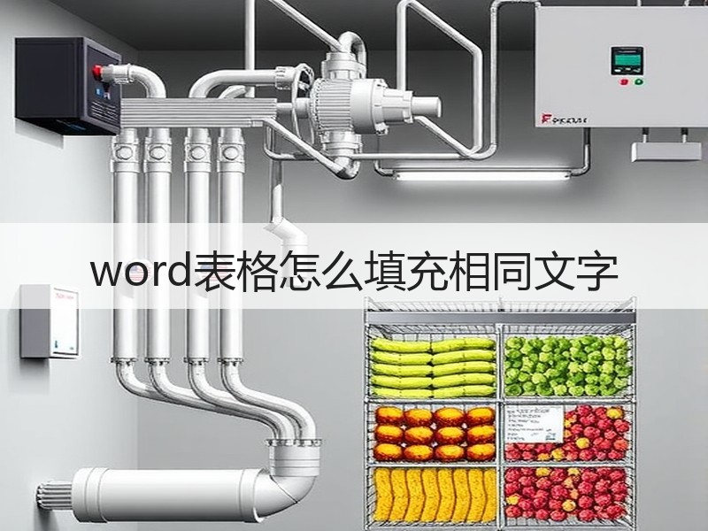 word表格怎么填充相同文字 - 诺云壹观办公网