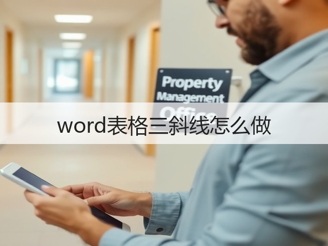 word表格三斜线怎么做(图1)
