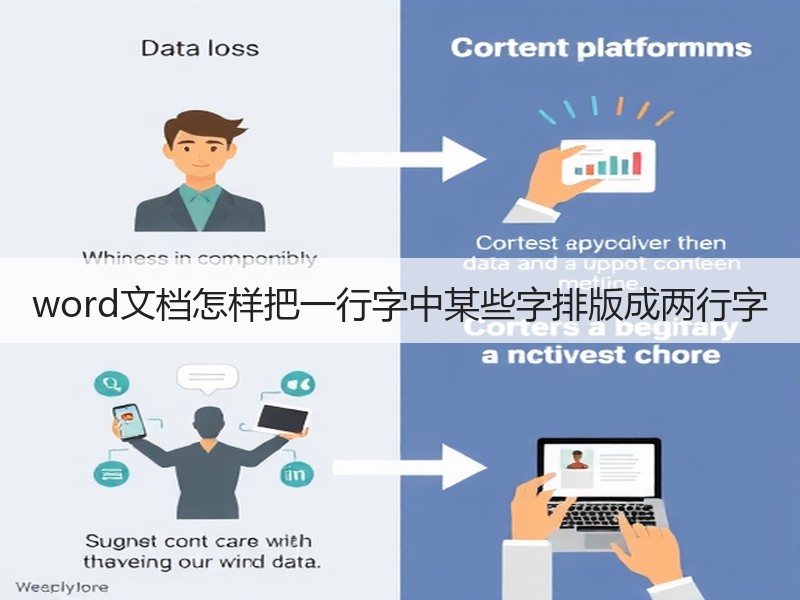 word文档怎样把一行字中某些字排版成两行字 - 诺云壹观办公网