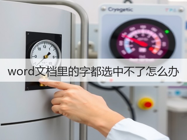 word文档里的字都选中不了怎么办(图3)