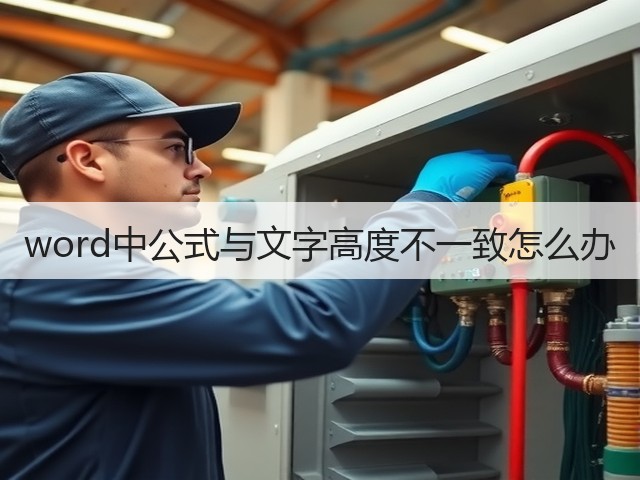 word中公式与文字高度不一致怎么办(图1)