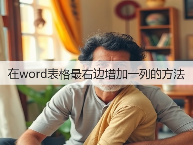 在word表格最右边增加一列的方法(图3) 在word表格最右边增加一列的方法(图3)