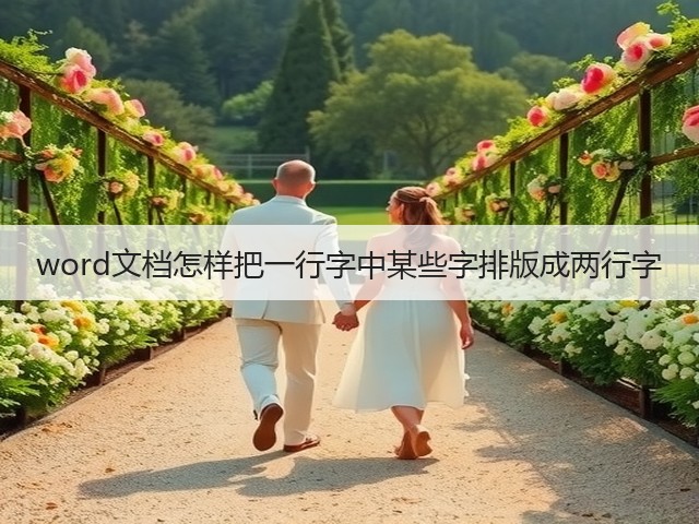 word文档怎样把一行字中某些字排版成两行字(图1)