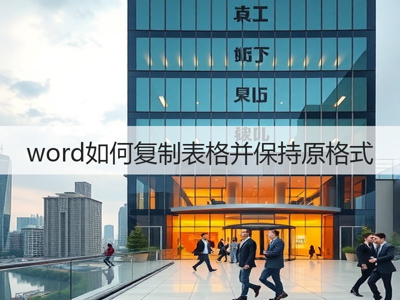 word如何复制表格并保持原格式 - 诺云壹观办公网