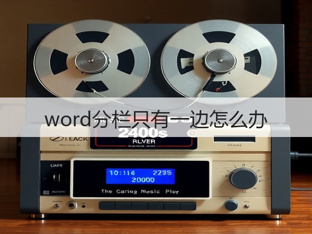 word分栏只有一边怎么办(图1) word分栏只有一边怎么办(图1)