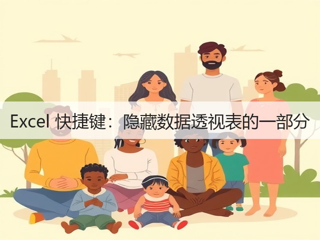 Excel 快捷键:隐藏数据透视表的一部分(图1) Excel 快捷键:隐藏数据透视表的一部分(图1)