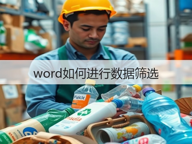 word如何进行数据筛选(图2) word如何进行数据筛选(图2)