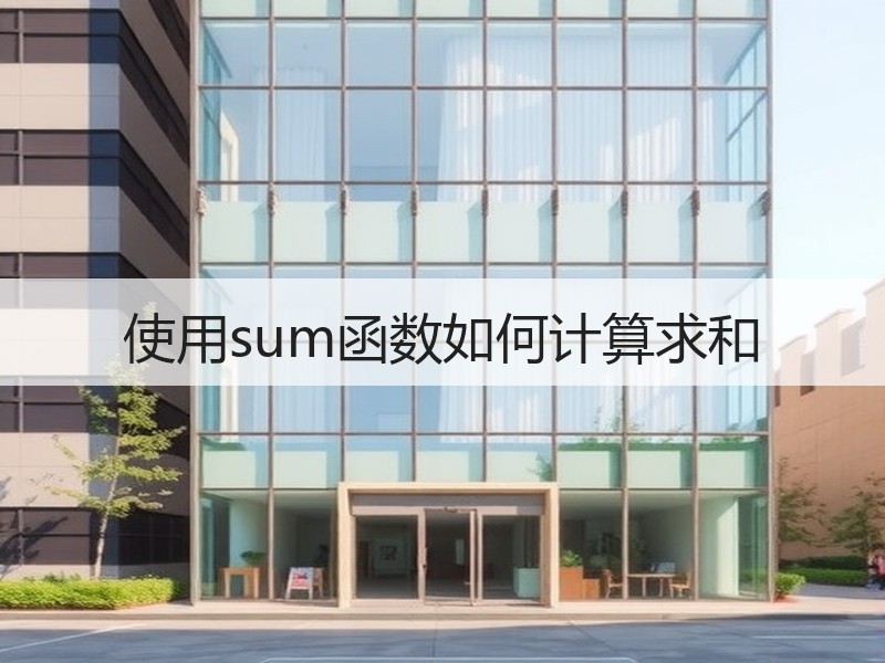 使用sum函数如何计算求和 - 诺云壹观办公网
