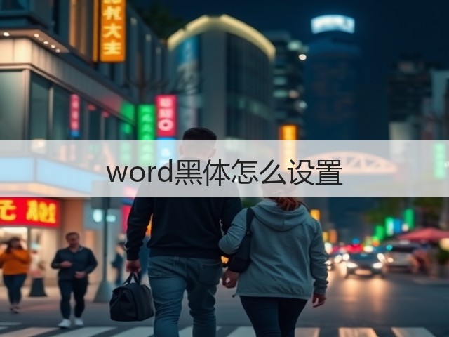 word黑体怎么设置(图2)