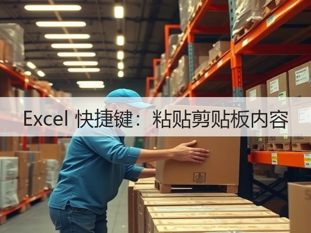 Excel 快捷键：粘贴剪贴板内容(图1)