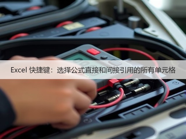 Excel 快捷键:选择公式直接和间接引用的所有单元格(图1) Excel 快捷键:选择公式直接和间接引用的所有单元格(图1)