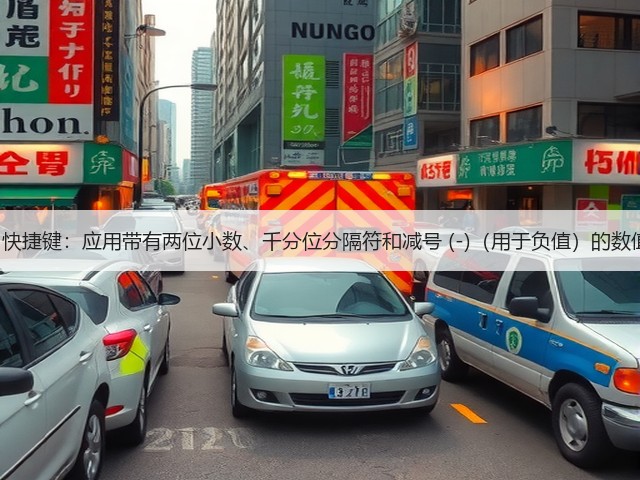 Excel 快捷键：应用带有两位小数、千分位分隔符和减号 (-)（用于负值）的数值格式(图1)