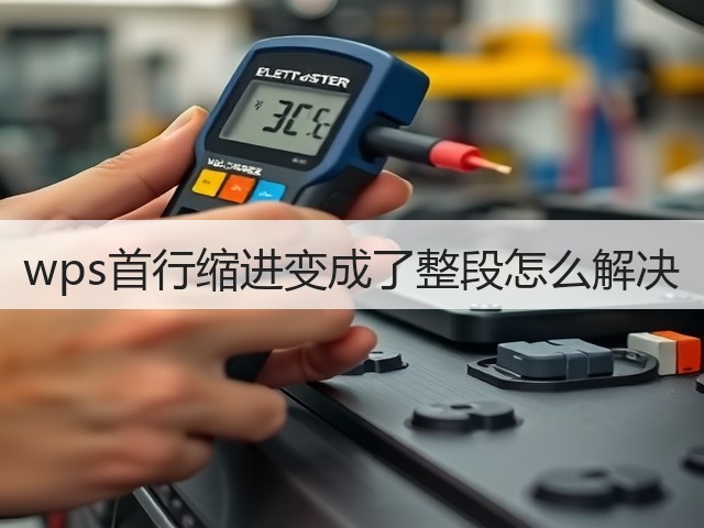 wps首行缩进变成了整段怎么解决(图2) wps首行缩进变成了整段怎么解决(图2)