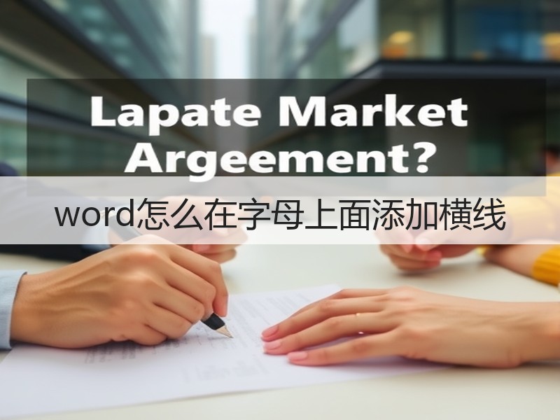 word怎么在字母上面添加横线 - 诺云壹观办公网