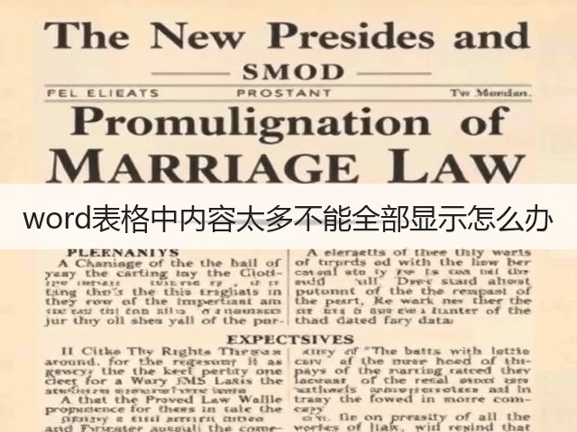word表格中内容太多不能全部显示怎么办(图1)