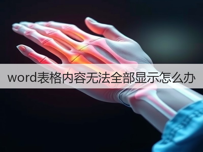 word表格内容无法全部显示怎么办 - 诺云壹观办公网