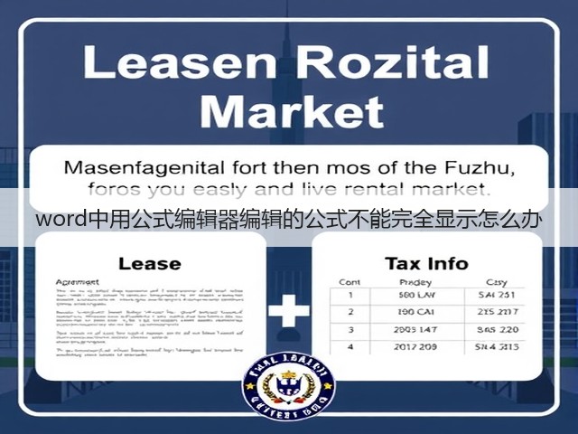 word中用公式编辑器编辑的公式不能完全显示怎么办(图3)