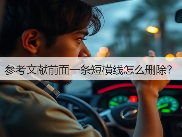 参考文献前面一条短横线怎么删除?(图1) 参考文献前面一条短横线怎么删除?(图1)