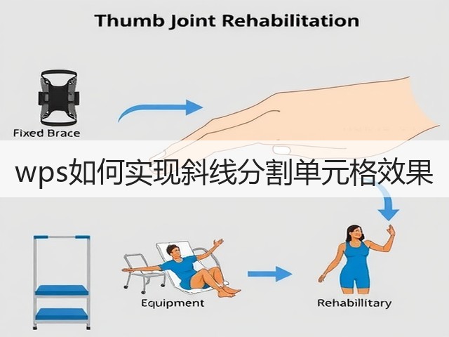 wps如何实现斜线分割单元格效果(图1)