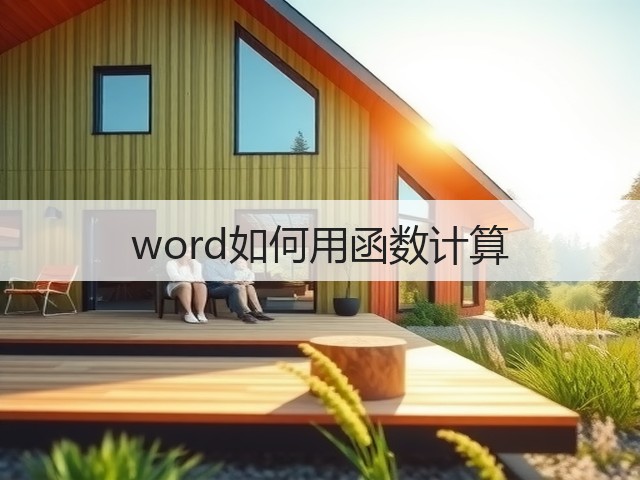 word如何用函数计算(图2) word如何用函数计算(图2)