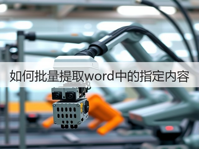 如何批量提取word中的指定内容(图1) 如何批量提取word中的指定内容(图1)