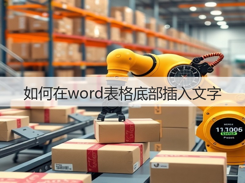 如何在word表格底部插入文字 - 诺云壹观办公网