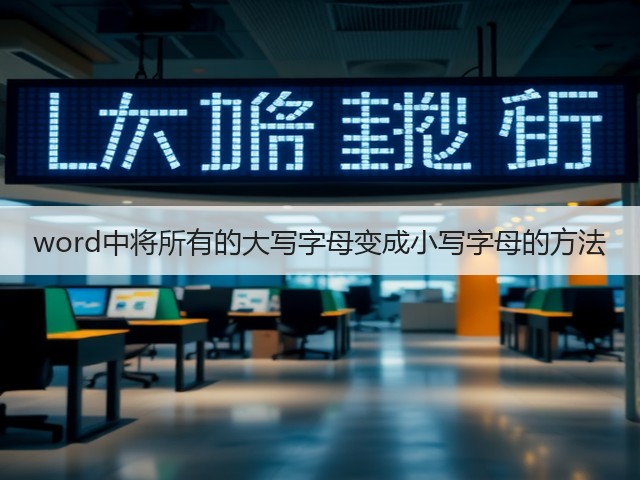 word中将所有的大写字母变成小写字母的方法(图1) word中将所有的大写字母变成小写字母的方法(图1)