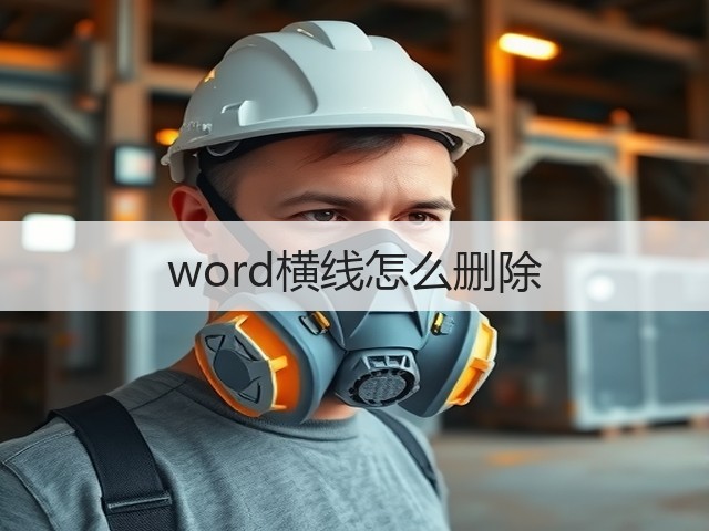 word横线怎么删除(图1) word横线怎么删除(图1)