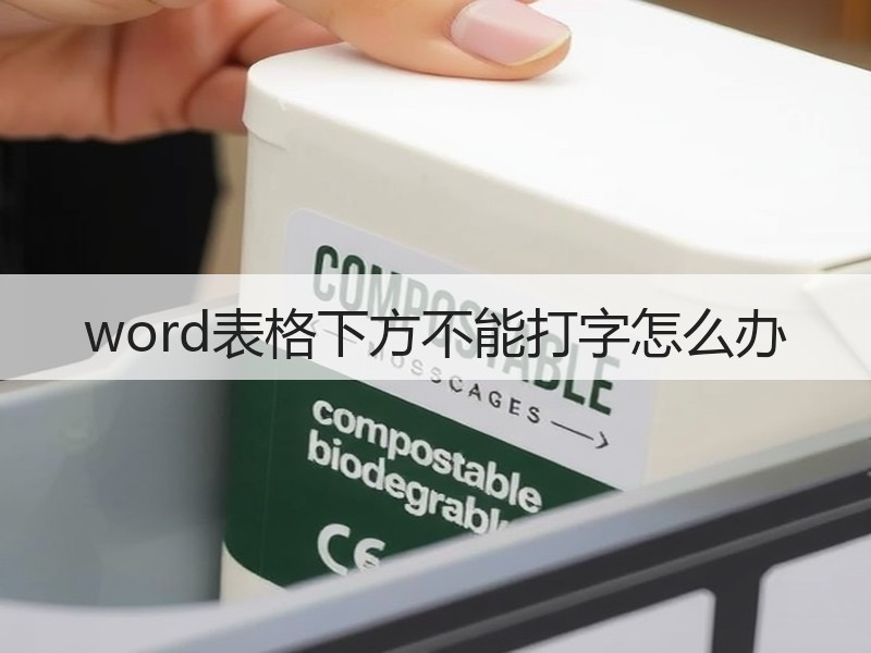 word表格下方不能打字怎么办 - 诺云壹观办公网