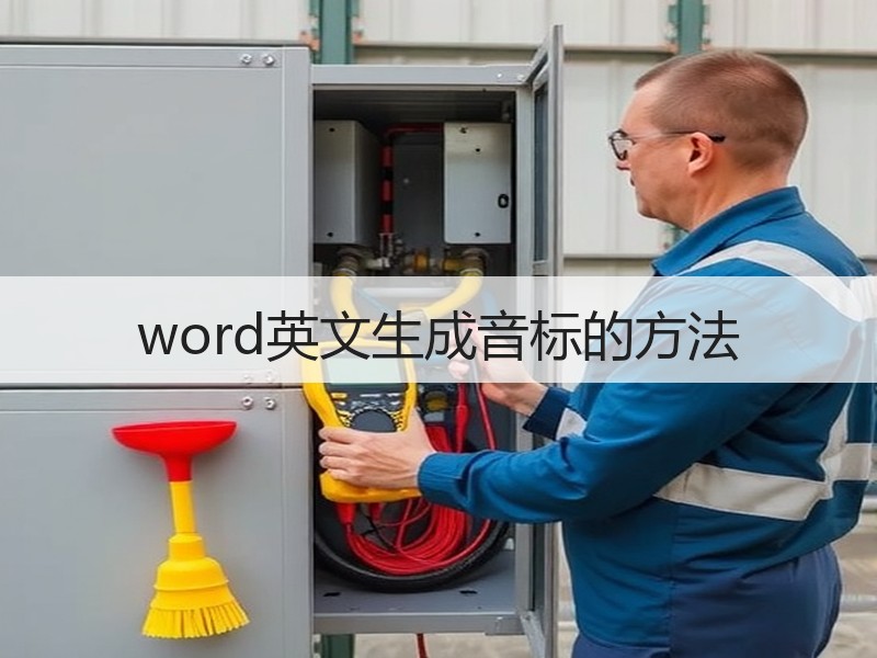 word英文生成音标的方法 - 诺云壹观办公网