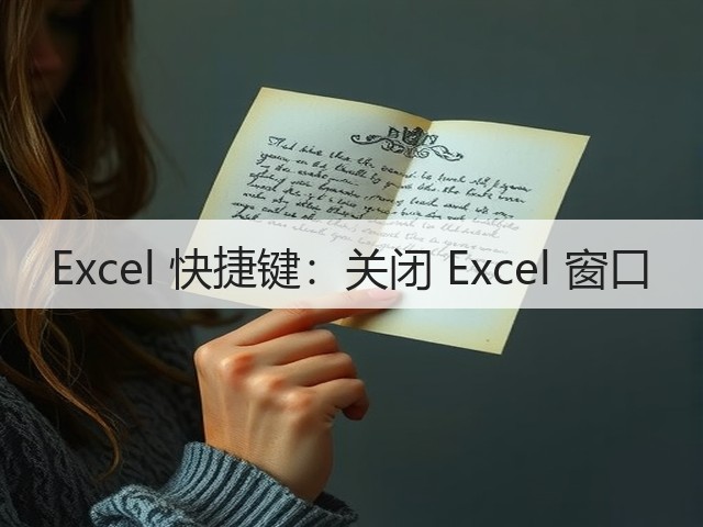 Excel 快捷键:关闭 Excel 窗口(图1) Excel 快捷键:关闭 Excel 窗口(图1)