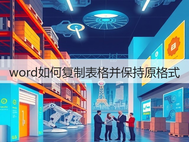 word如何复制表格并保持原格式(图1)