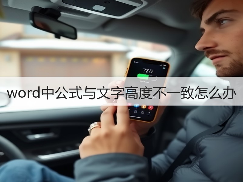 word中公式与文字高度不一致怎么办 - 诺云壹观办公网