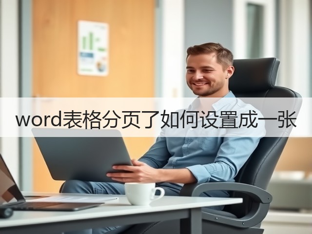 word表格分页了如何设置成一张(图2)