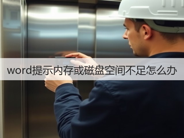 word提示内存或磁盘空间不足怎么办(图2) word提示内存或磁盘空间不足怎么办(图2)