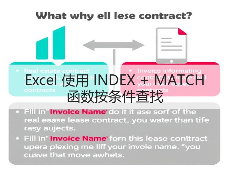 Excel 使用 INDEX + MATCH 函数按条件查找 - 诺云壹观办公网