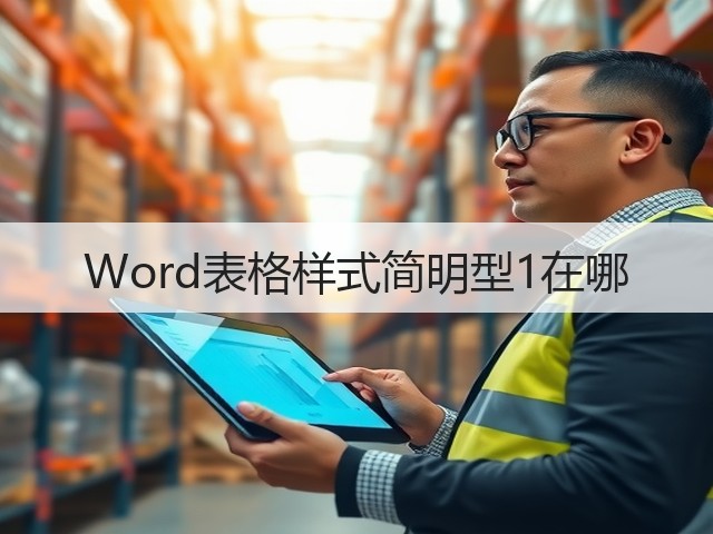 Word表格样式简明型1在哪(图1) Word表格样式简明型1在哪(图1)