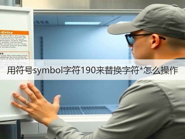用符号symbol字符190来替换字符*怎么操作(图2) 用符号symbol字符190来替换字符*怎么操作(图2)