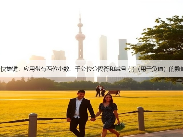 Excel 快捷键：应用带有两位小数、千分位分隔符和减号 (-)（用于负值）的数值格式(图3)