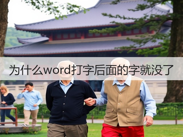 为什么word打字后面的字就没了(图3)