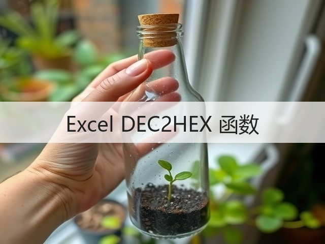 Excel DEC2HEX 函数(图3) Excel DEC2HEX 函数(图3)