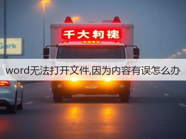 word无法打开文件,因为内容有误怎么办(图2) word无法打开文件,因为内容有误怎么办(图2)