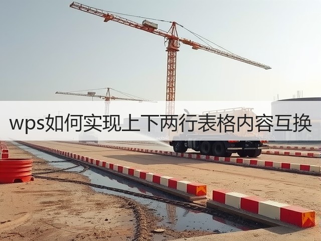 wps如何实现上下两行表格内容互换(图1) wps如何实现上下两行表格内容互换(图1)