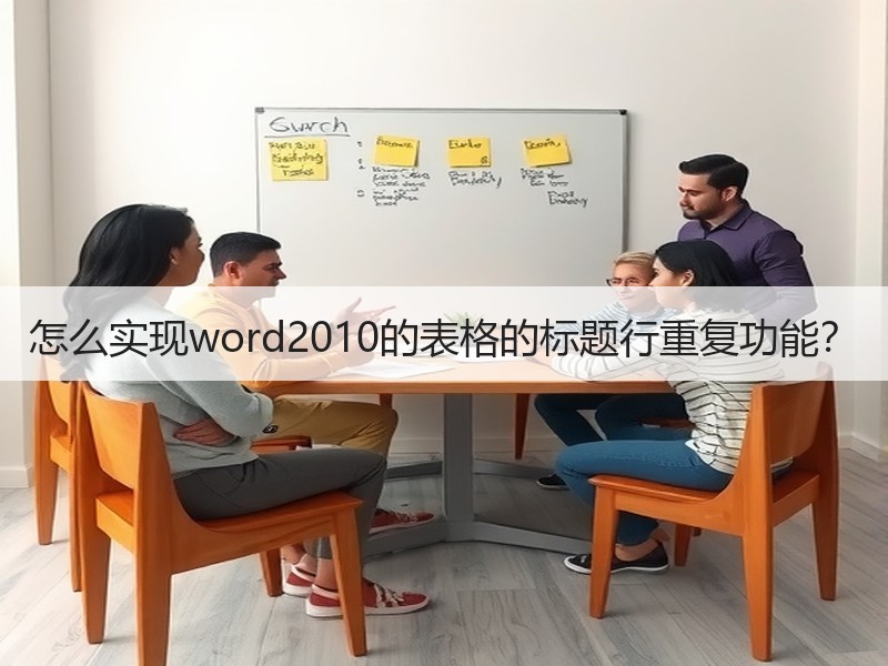 怎么实现word2010的表格的标题行重复功能？ - 诺云壹观办公网