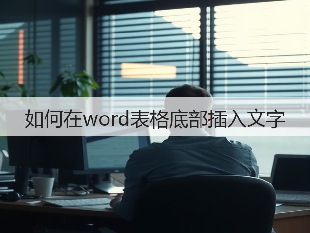 如何在word表格底部插入文字(图1)
