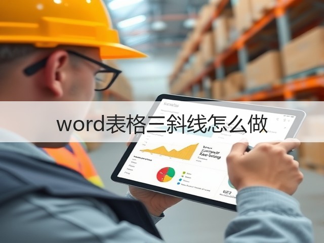 word表格三斜线怎么做(图1)