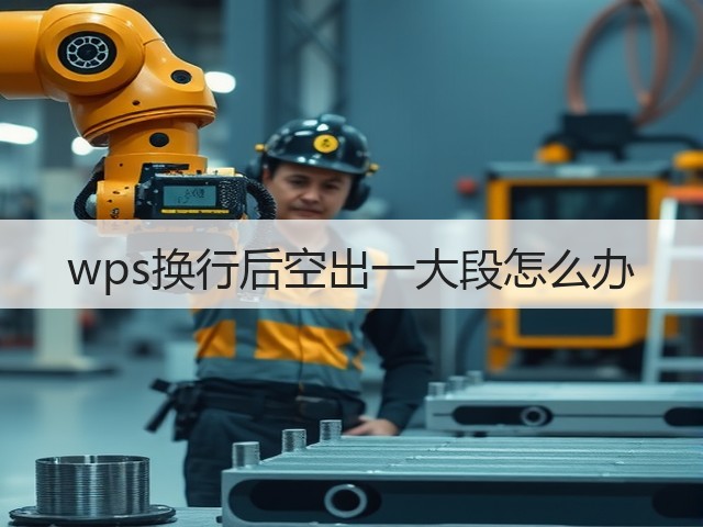 wps换行后空出一大段怎么办(图1)