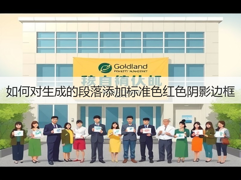 如何对生成的段落添加标准色红色阴影边框 - 诺云壹观办公网