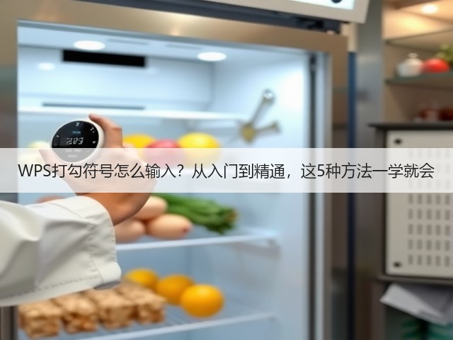 WPS打勾符号怎么输入？从入门到精通，这5种方法一学就会(图2)